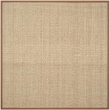 Safavieh 4 x 4 ft. Natural Fiber Power Loomed Square Area Rug Natural & Brown NF114B-4SQ